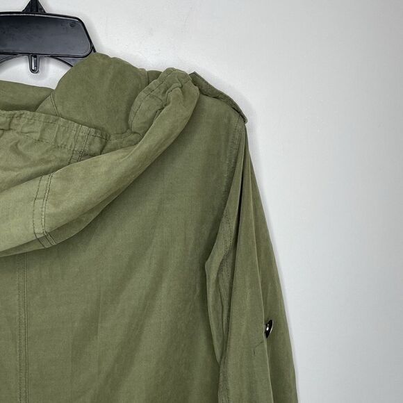 BRANDY MELVILLE Womens Olive Green Hooded Full-Zip Jacket One Size OS - Picture 7 of 9